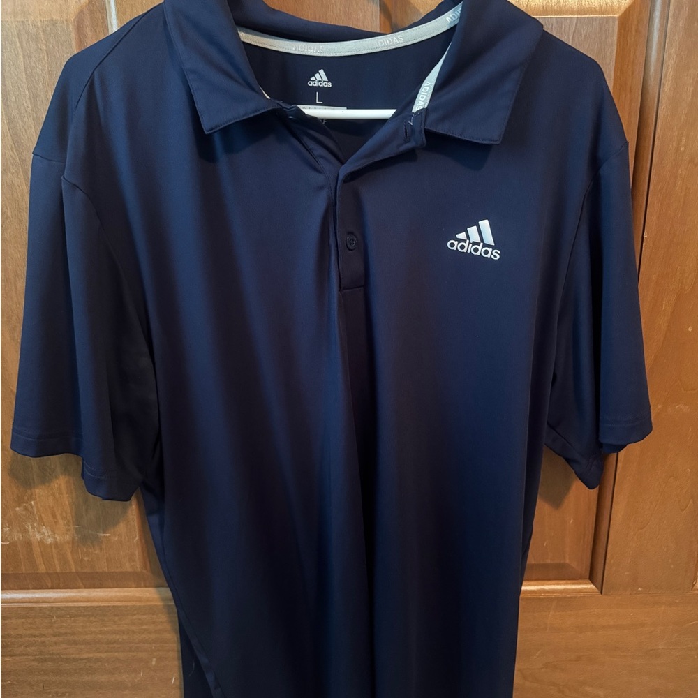 Adidas Men's Dark Blue Polo Shirt